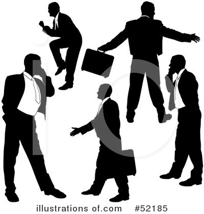 Royalty-Free (RF) Silhouettes Clipart Illustration by dero - Stock Sample #52185