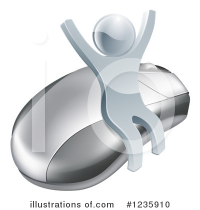 Royalty-Free (RF) Silver Man Clipart Illustration by AtStockIllustration - Stock Sample #1235910