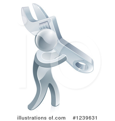 Royalty-Free (RF) Silver Man Clipart Illustration by AtStockIllustration - Stock Sample #1239631
