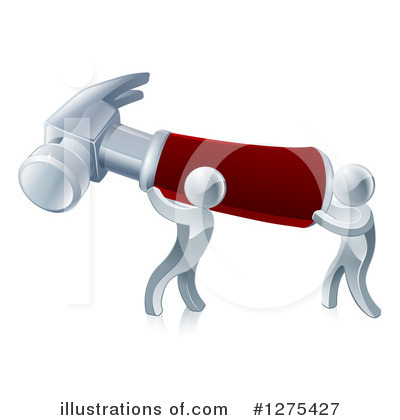 Royalty-Free (RF) Silver Man Clipart Illustration by AtStockIllustration - Stock Sample #1275427