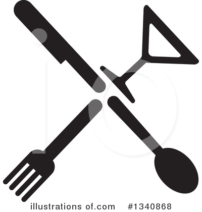 Royalty-Free (RF) Silverware Clipart Illustration by ColorMagic - Stock Sample #1340868