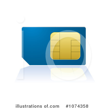 Royalty-Free (RF) Sim Card Clipart Illustration by michaeltravers - Stock Sample #1074358