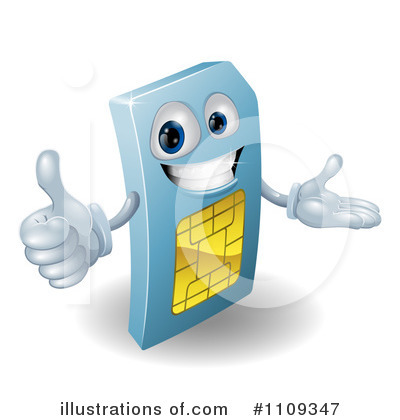 Royalty-Free (RF) Sim Card Clipart Illustration by AtStockIllustration - Stock Sample #1109347