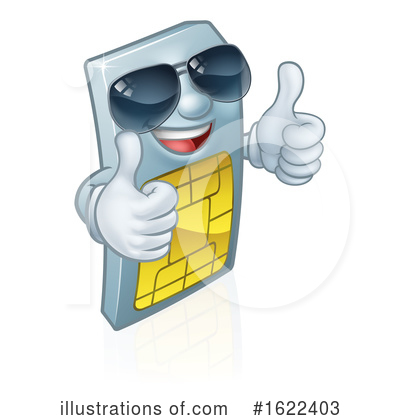 Royalty-Free (RF) Sim Card Clipart Illustration by AtStockIllustration - Stock Sample #1622403
