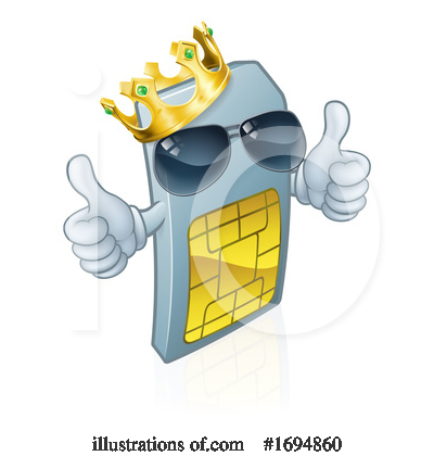 Royalty-Free (RF) Sim Card Clipart Illustration by AtStockIllustration - Stock Sample #1694860