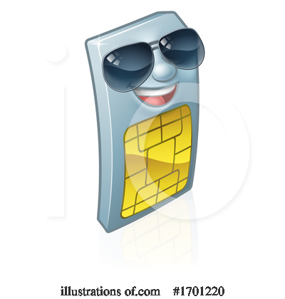 Royalty-Free (RF) Sim Card Clipart Illustration by AtStockIllustration - Stock Sample #1701220