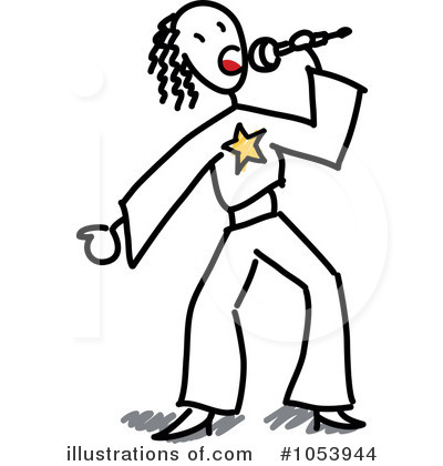 Royalty-Free (RF) Singer Clipart Illustration by Frog974 - Stock Sample #1053944