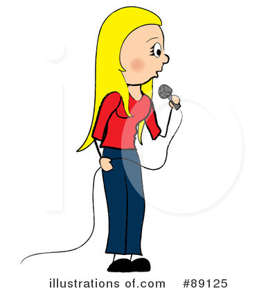 Royalty-Free (RF) Singer Clipart Illustration by Pams Clipart - Stock Sample #89125