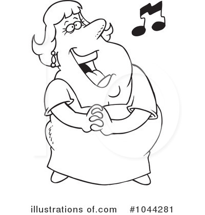 Royalty-Free (RF) Singing Clipart Illustration by toonaday - Stock Sample #1044281