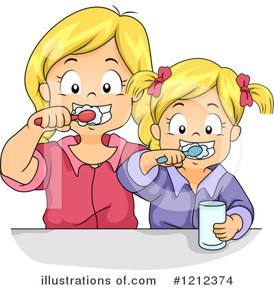 Brushing Teeth Clipart #1212374 by BNP Design Studio