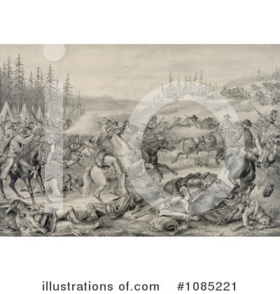 Royalty-Free (RF) Sitting Bull Clipart Illustration by JVPD - Stock Sample #1085221
