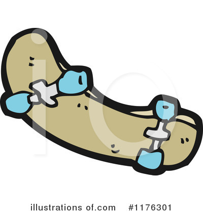 Royalty-Free (RF) Skateboard Clipart Illustration by lineartestpilot - Stock Sample #1176301