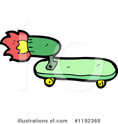 Royalty-Free (RF) Skateboard Clipart Illustration by lineartestpilot - Stock Sample #1192368