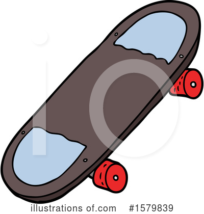 Royalty-Free (RF) Skateboard Clipart Illustration by lineartestpilot - Stock Sample #1579839