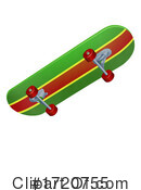 Skateboard Clipart #1720755 by AtStockIllustration