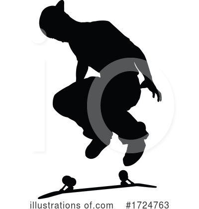 Skateboarding Clipart #1724763 by AtStockIllustration