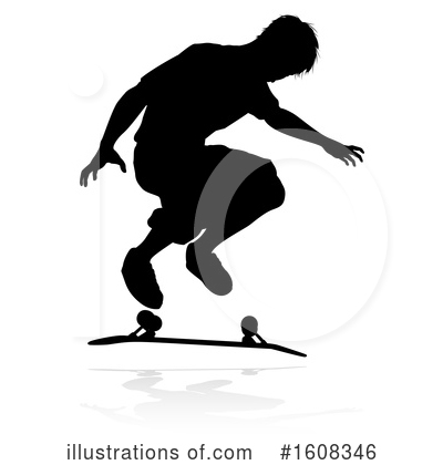 Royalty-Free (RF) Skateboarder Clipart Illustration by AtStockIllustration - Stock Sample #1608346