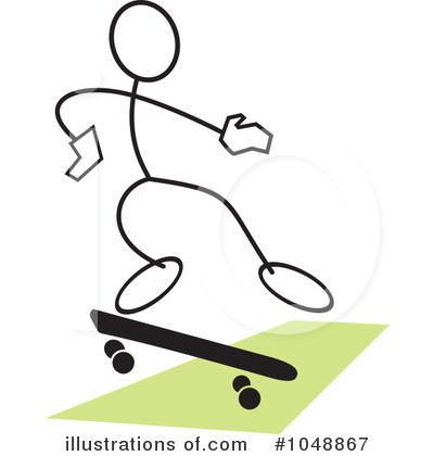 Royalty-Free (RF) Skateboarding Clipart Illustration by Johnny Sajem - Stock Sample #1048867