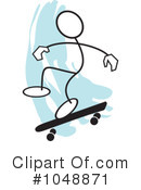 Skateboarding Clipart #1048871 by Johnny Sajem