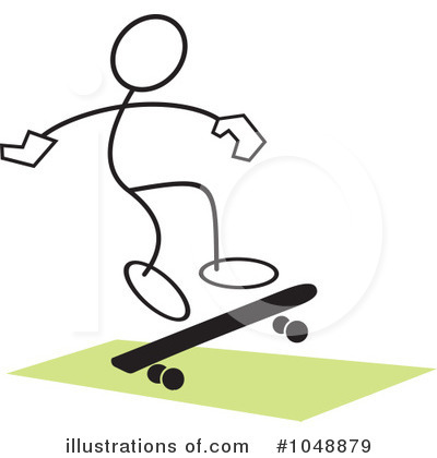 Skateboarding Clipart #1048879 by Johnny Sajem