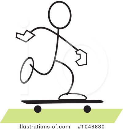 Royalty-Free (RF) Skateboarding Clipart Illustration by Johnny Sajem - Stock Sample #1048880
