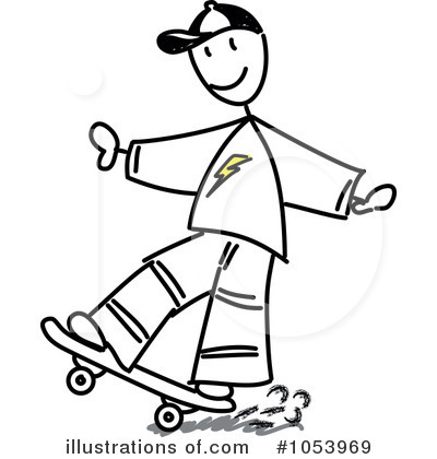 Royalty-Free (RF) Skateboarding Clipart Illustration by Frog974 - Stock Sample #1053969