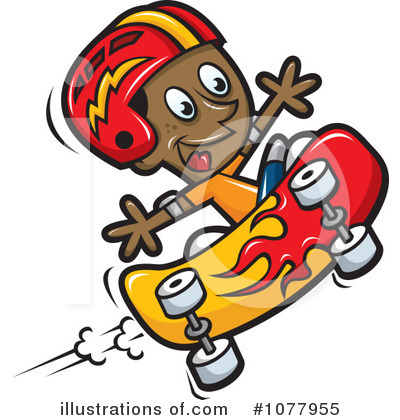 Skateboarding Clipart #1077955 by jtoons