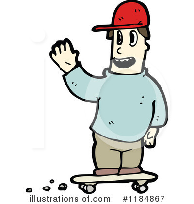 Royalty-Free (RF) Skateboarding Clipart Illustration by lineartestpilot - Stock Sample #1184867
