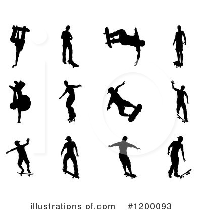 Skateboarder Clipart #1200093 by AtStockIllustration