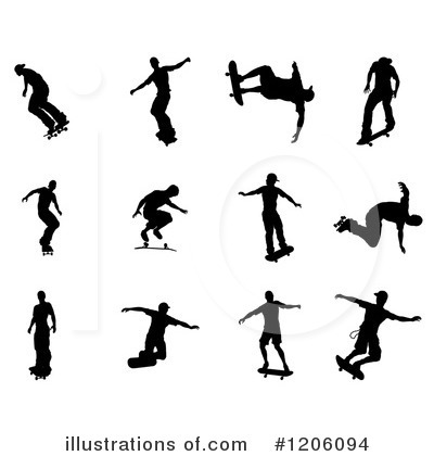 Royalty-Free (RF) Skateboarding Clipart Illustration by AtStockIllustration - Stock Sample #1206094