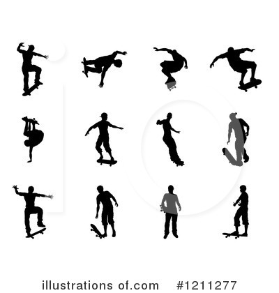 Skateboarding Clipart #1211277 by AtStockIllustration