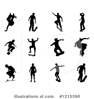 Royalty-Free (RF) Skateboarding Clipart Illustration by AtStockIllustration - Stock Sample #1215390