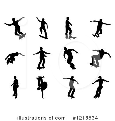 Royalty-Free (RF) Skateboarding Clipart Illustration by AtStockIllustration - Stock Sample #1218534