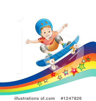 Royalty-Free (RF) Skateboarding Clipart Illustration by merlinul - Stock Sample #1247826