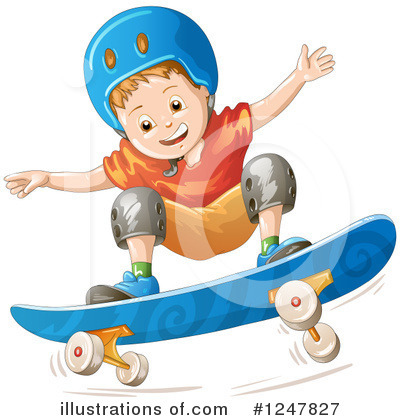 Royalty-Free (RF) Skateboarding Clipart Illustration by merlinul - Stock Sample #1247827