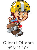 Skateboarding Clipart #1371777 by Clip Art Mascots