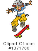 Skateboarding Clipart #1371780 by Clip Art Mascots