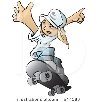 Royalty-Free (RF) Skateboarding Clipart Illustration by Leo Blanchette - Stock Sample #14586