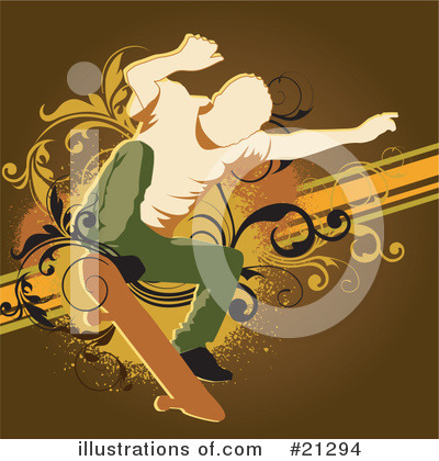 Royalty-Free (RF) Skateboarding Clipart Illustration by OnFocusMedia - Stock Sample #21294