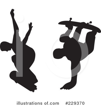Royalty-Free (RF) Skateboarding Clipart Illustration by patrimonio - Stock Sample #229370