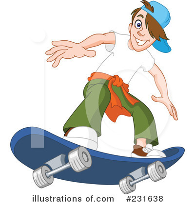 Royalty-Free (RF) Skateboarding Clipart Illustration by yayayoyo - Stock Sample #231638
