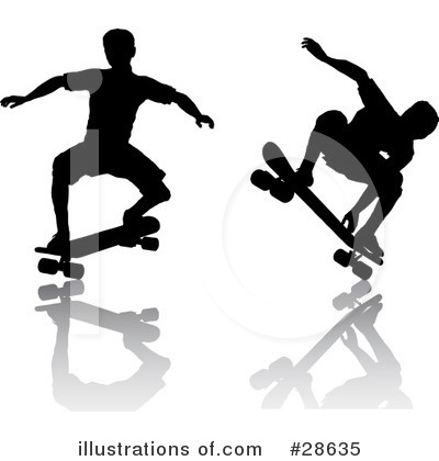 Royalty-Free (RF) Skateboarding Clipart Illustration by KJ Pargeter - Stock Sample #28635