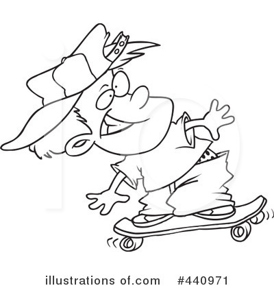 Royalty-Free (RF) Skateboarding Clipart Illustration by toonaday - Stock Sample #440971