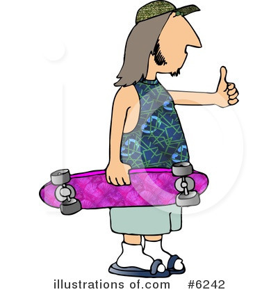 Royalty-Free (RF) Skateboarding Clipart Illustration by djart - Stock Sample #6242