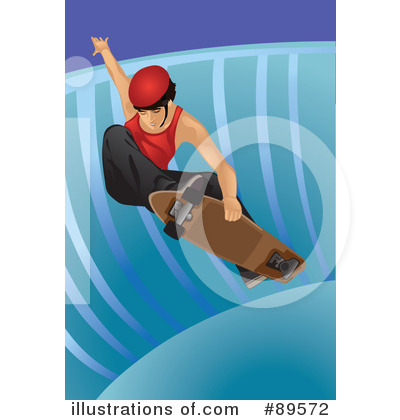Royalty-Free (RF) Skateboarding Clipart Illustration by mayawizard101 - Stock Sample #89572