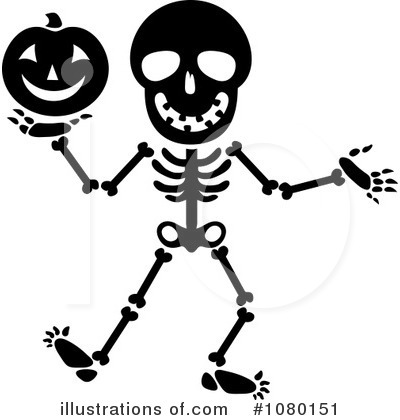 Royalty-Free (RF) Skeleton Clipart Illustration by Rosie Piter - Stock Sample #1080151