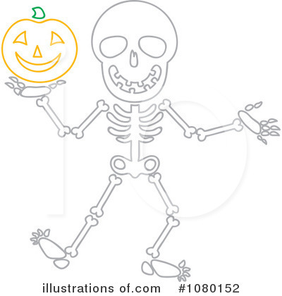 Royalty-Free (RF) Skeleton Clipart Illustration by Rosie Piter - Stock Sample #1080152
