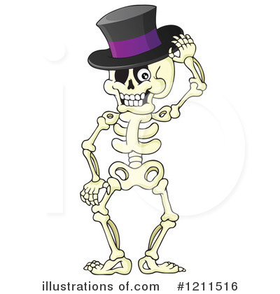 Royalty-Free (RF) Skeleton Clipart Illustration by visekart - Stock Sample #1211516