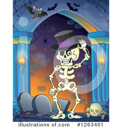 Royalty-Free (RF) Skeleton Clipart Illustration by visekart - Stock Sample #1263401