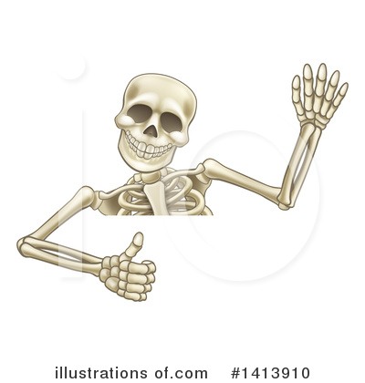 Royalty-Free (RF) Skeleton Clipart Illustration by AtStockIllustration - Stock Sample #1413910